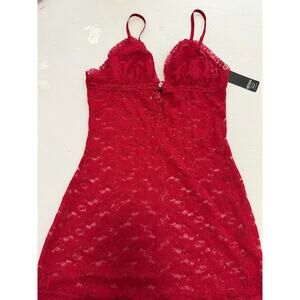 NWT sexy red Rampage lingerie sz M w adjustable straps
